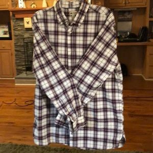 Purple and white large checks.